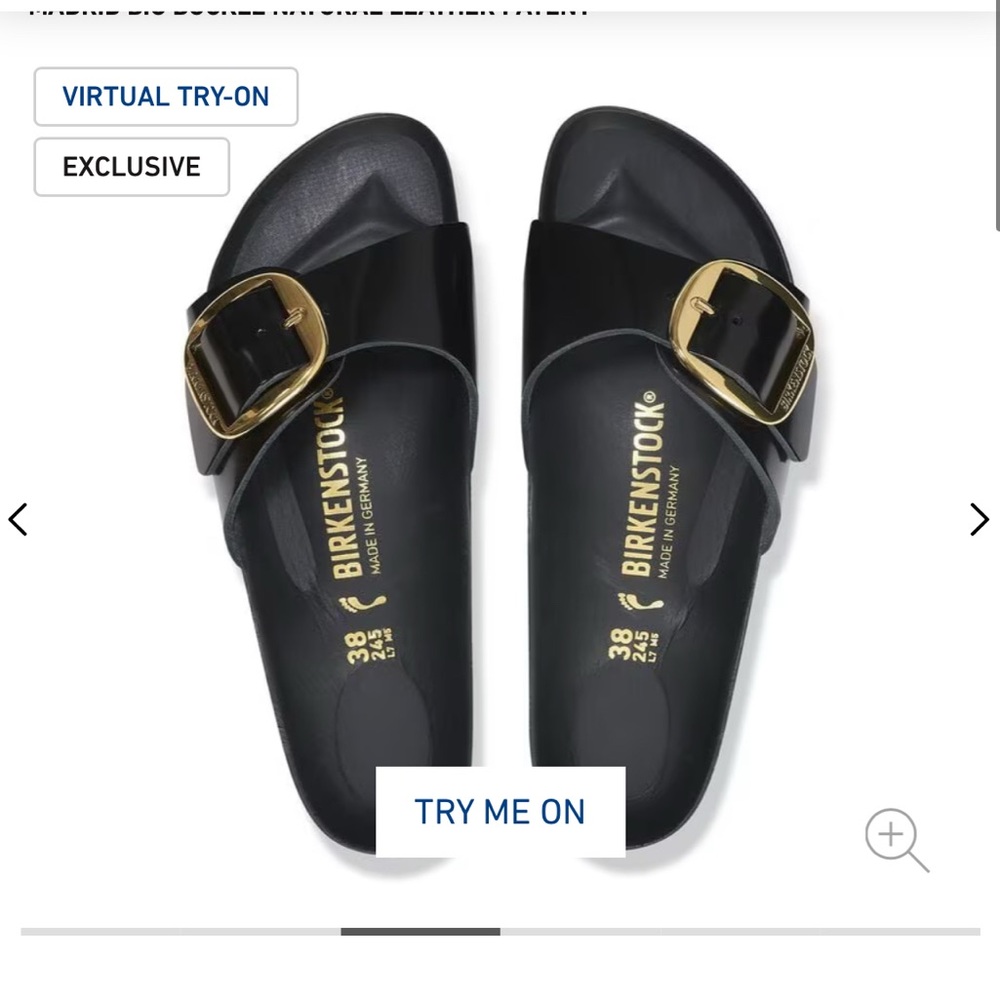 Black Madrid Big Buckle Birkenstock sandal